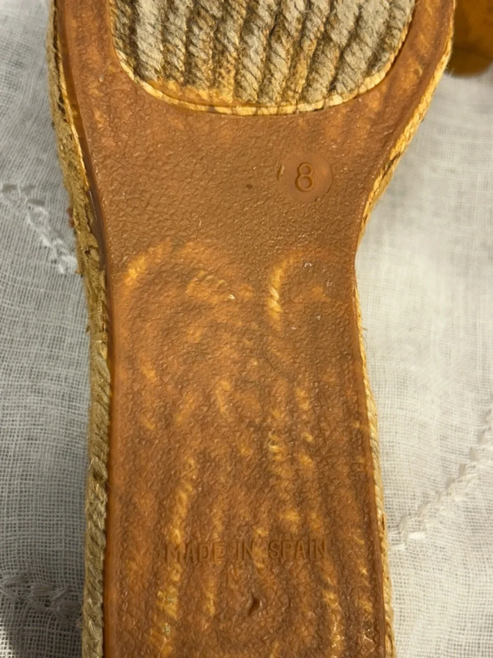 Andre Assous almost NEW summer espadrille slide in platform sandal made in Spain
